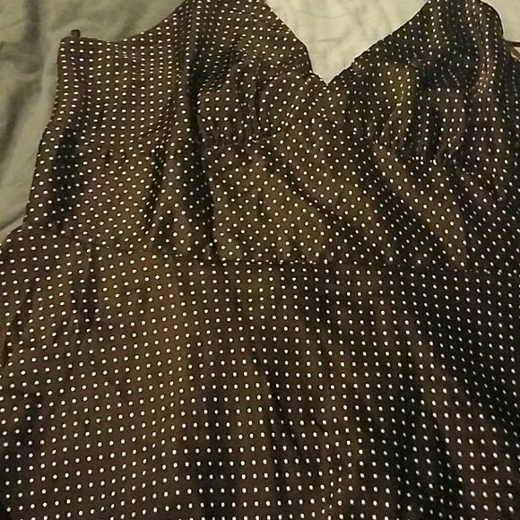 Brown and White Polkadot Halter Dress - Picture 3 of 6
